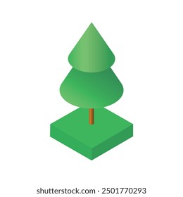 Trees Isometric Illustration Vector Collection