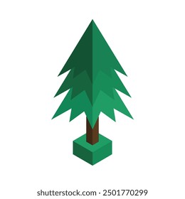 Trees Isometric Illustration Vector Collection