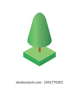Trees Isometric Illustration Vector Collection