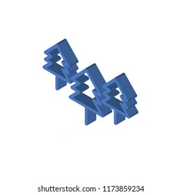 Trees isometric left top view 3D icon