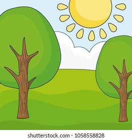 Trees landscape design