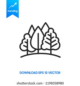 trees line icon