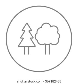 Trees line icon.