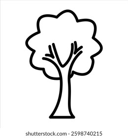 Trees linear icon. Forest tree plant. Forest outline tree icon. Tree, plant. Tree Vector illustration.