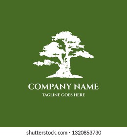 Trees logo design template. Awesome trees with circle logo. A modern trees  logotype.