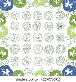 Trees for the master plan. Tree plans for architectural floor plans or landscape designs.