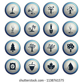 trees measuring tools web icons for user interface design