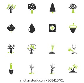 trees measuring tools web icons for user interface design