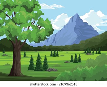Bäume und Bergwanderlust