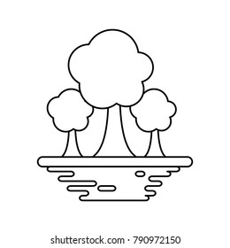 Trees nature symbol cartoon