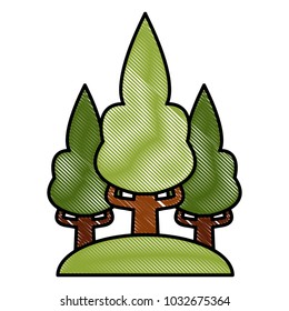 Trees nature symbol vector illustration