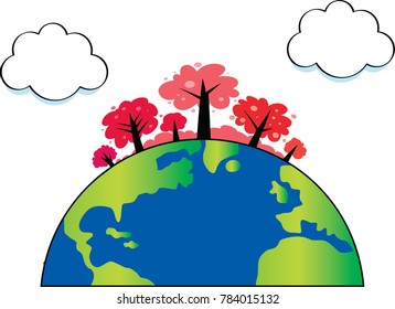 trees on the earth