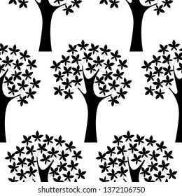 Trees on transparent background