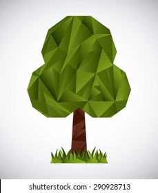 trees origami design, vector illustration eps10 graphic 