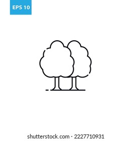Trees outline icon Vector illustration
