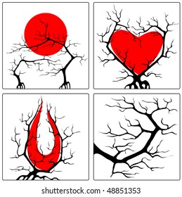 Trees outlines
