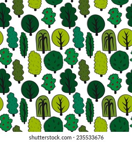 Trees pattern green