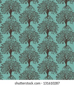 Trees pattern seamless.