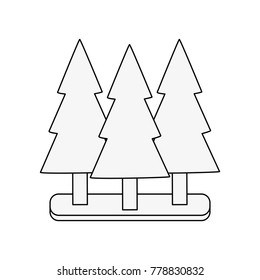 Trees pines isolated