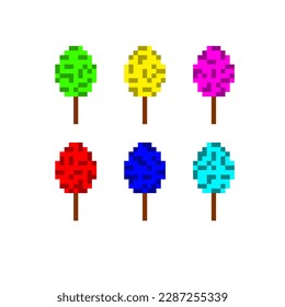 trees for pixel games. Everything is very simple and easy. pixel trees of different colors for games