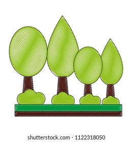 trees plant isolated icon