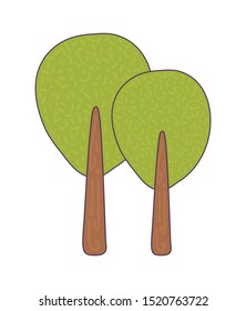 trees plant isolated icon vector ilustration