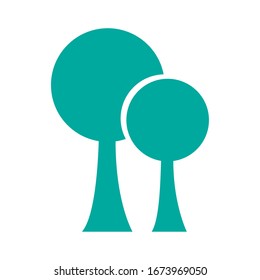 trees plants forest silhouette style icon vector illustration design