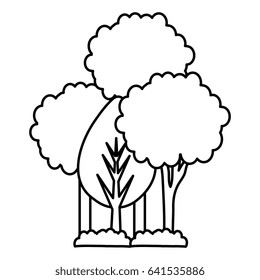trees plants isolated icon