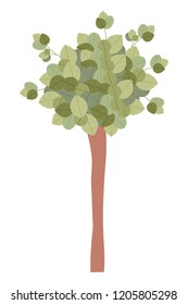 trees plants landscape scene isolated icon