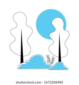 trees plants nature isolated icon vector illustration design