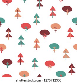 Trees repeat pattern. For fabric,paper,wrap,t-shirt,textile, poster, card, scrapbooking, birthday and party invitation, wallpaper or background.