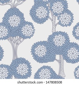Trees seamless pattern