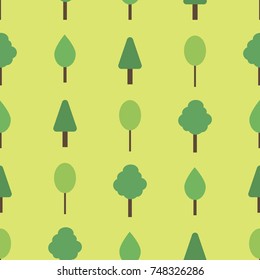 Trees seamless pattern