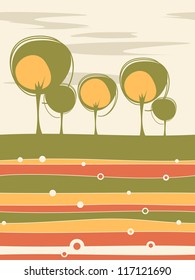 Trees. Seamless vector