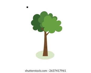   Trees Set - Vector Cartoon Illustration, Collection of trees illustrations. Can be used to illustrate any nature.  