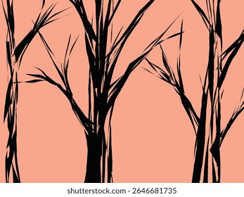 árvores silhueta ilustração design. vetor eps10