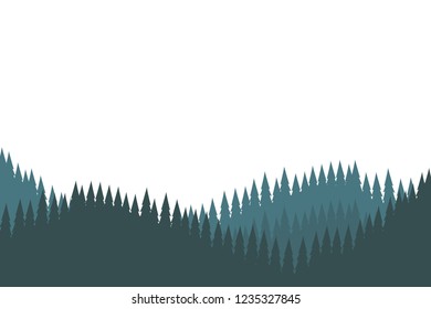 Trees silhouette landscape