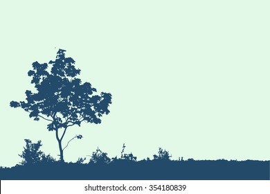 trees silhouette vector