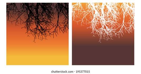 Trees Silhouettes. Vector EPS 10