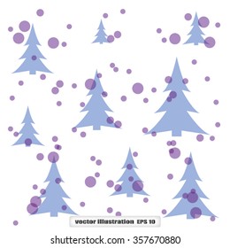 trees, snow