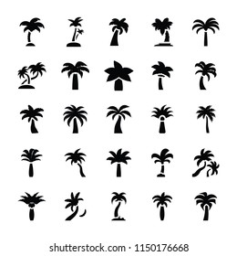 Trees Solid Vector Icons Set svg