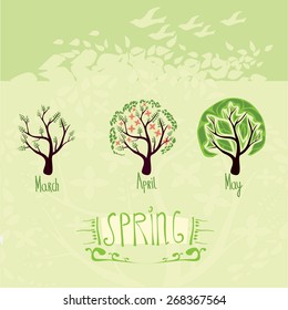 Trees, spring, April, March, May