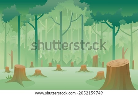 Trees Stump and Deforestation Background , Forest and Environment, Global Warming