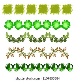 Trees top view for architecture landscape design projects