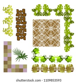 Trees top view for architecture landscape design projects