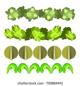 Trees top view for architecture landscape design projects