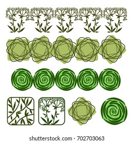 Trees top view for architecture landscape design projects