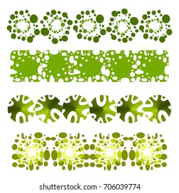 Trees top view for architecture landscape design projects