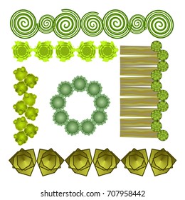 Trees top view for architecture landscape design projects