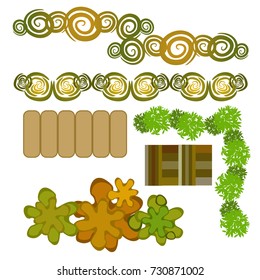 Trees top view for architecture landscape design projects